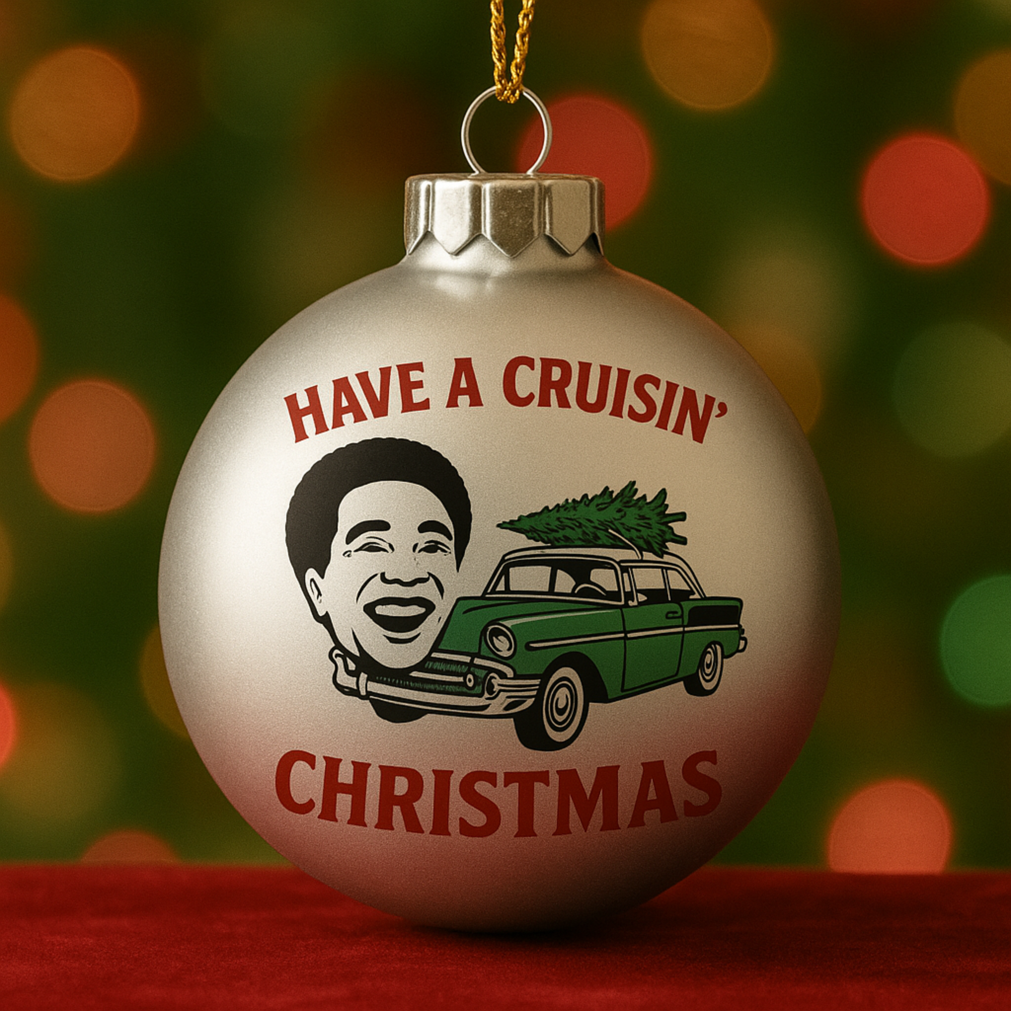 Have A Crusin' Christmas Ceramic Ornament