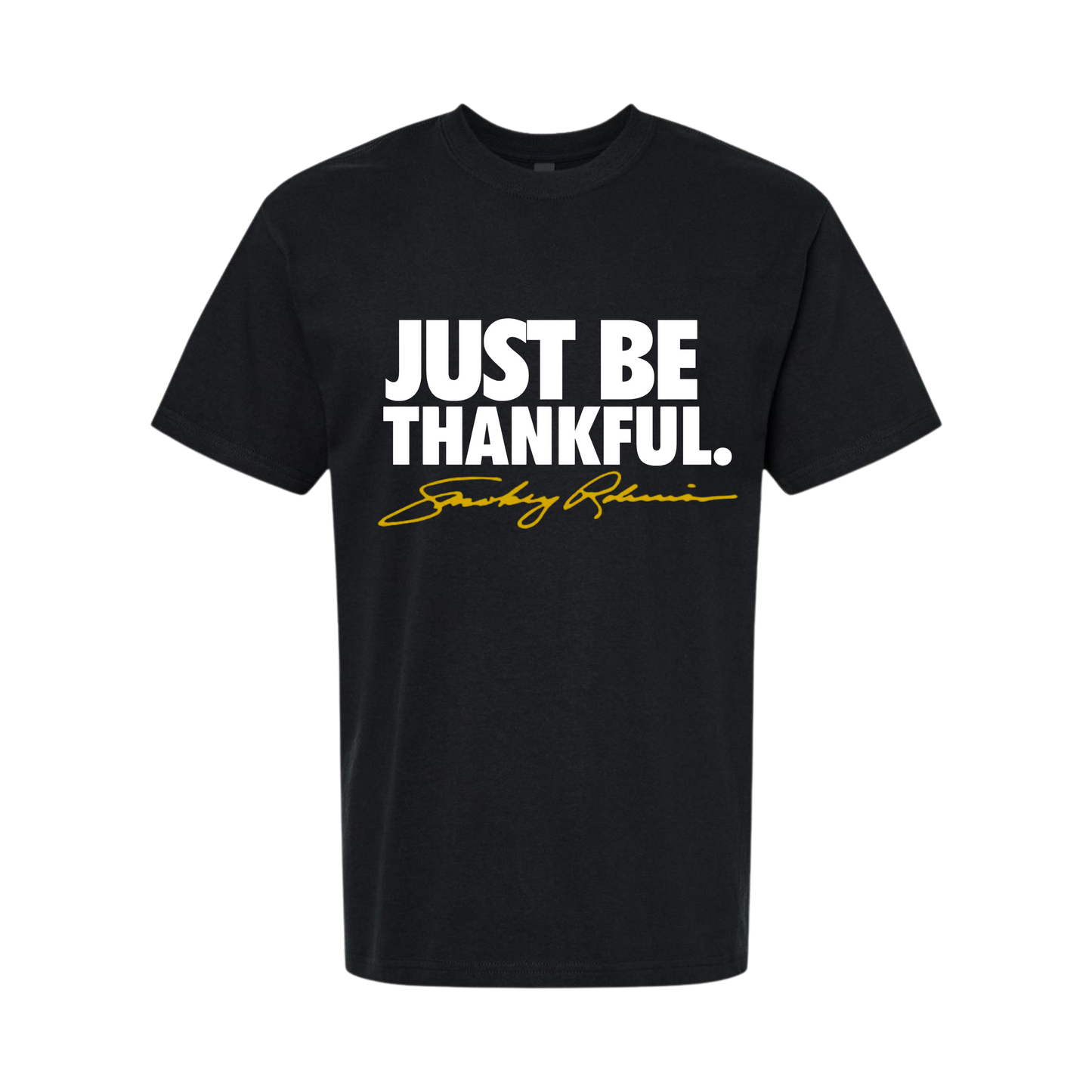 Just Be Thankful Black Tee